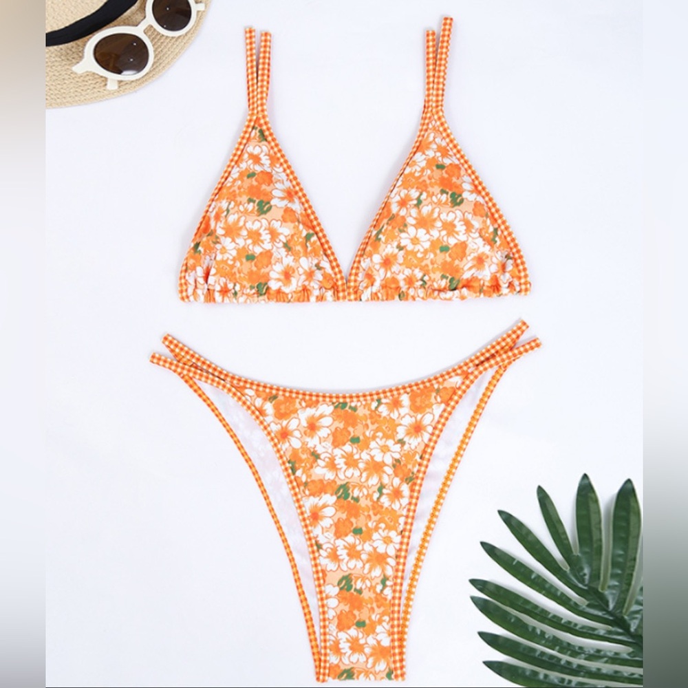 Floral Orange Bikini Set